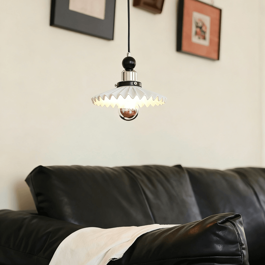 Pleated Petal Pendant Lamp