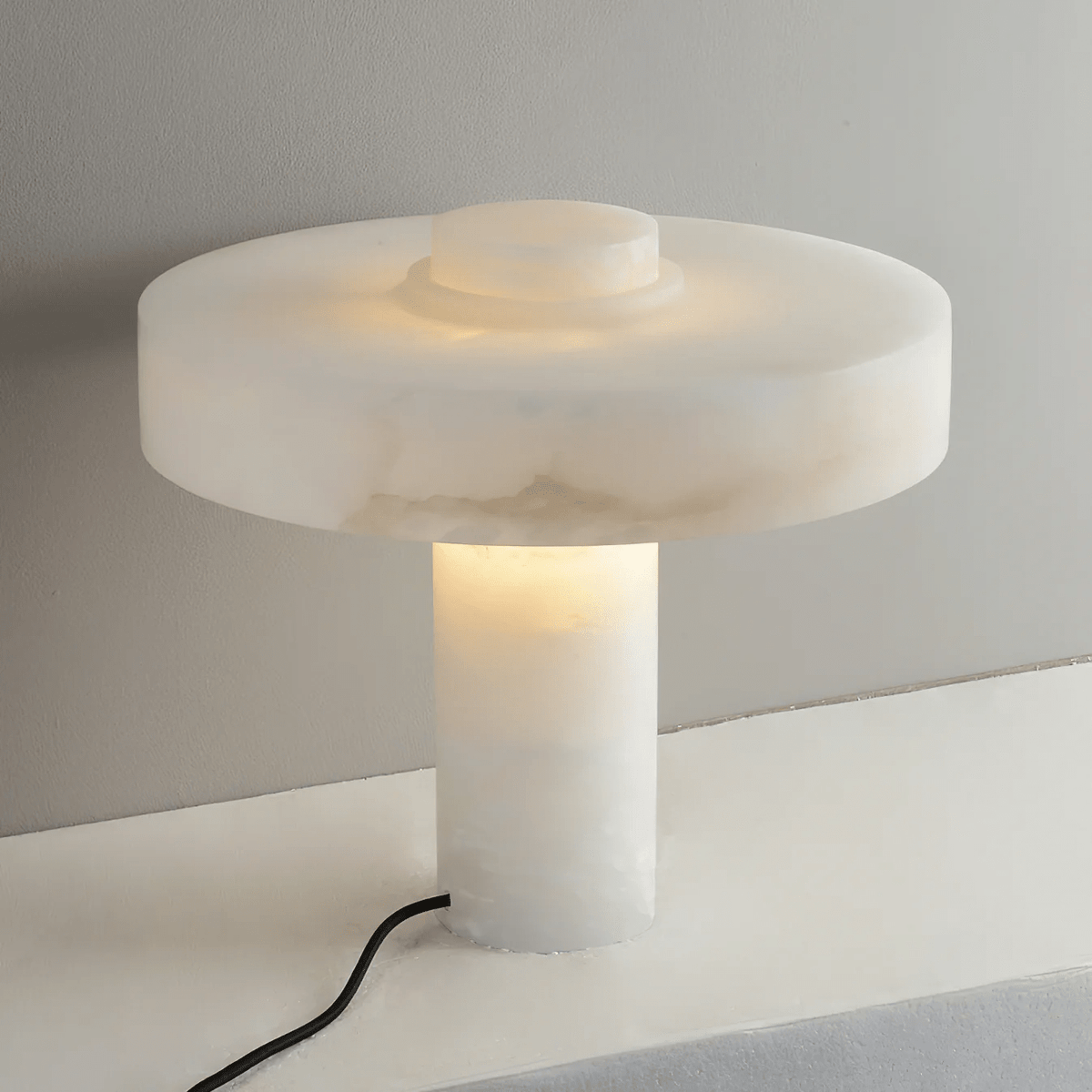 Plinth Alabaster Table Lamp