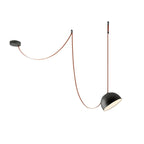 Belts Combination Canvas Pendant Light 1 head ? 47.2″ x H 31.5″ / Dia 120cm x H 80cm / Black / Red Canvas Warm White