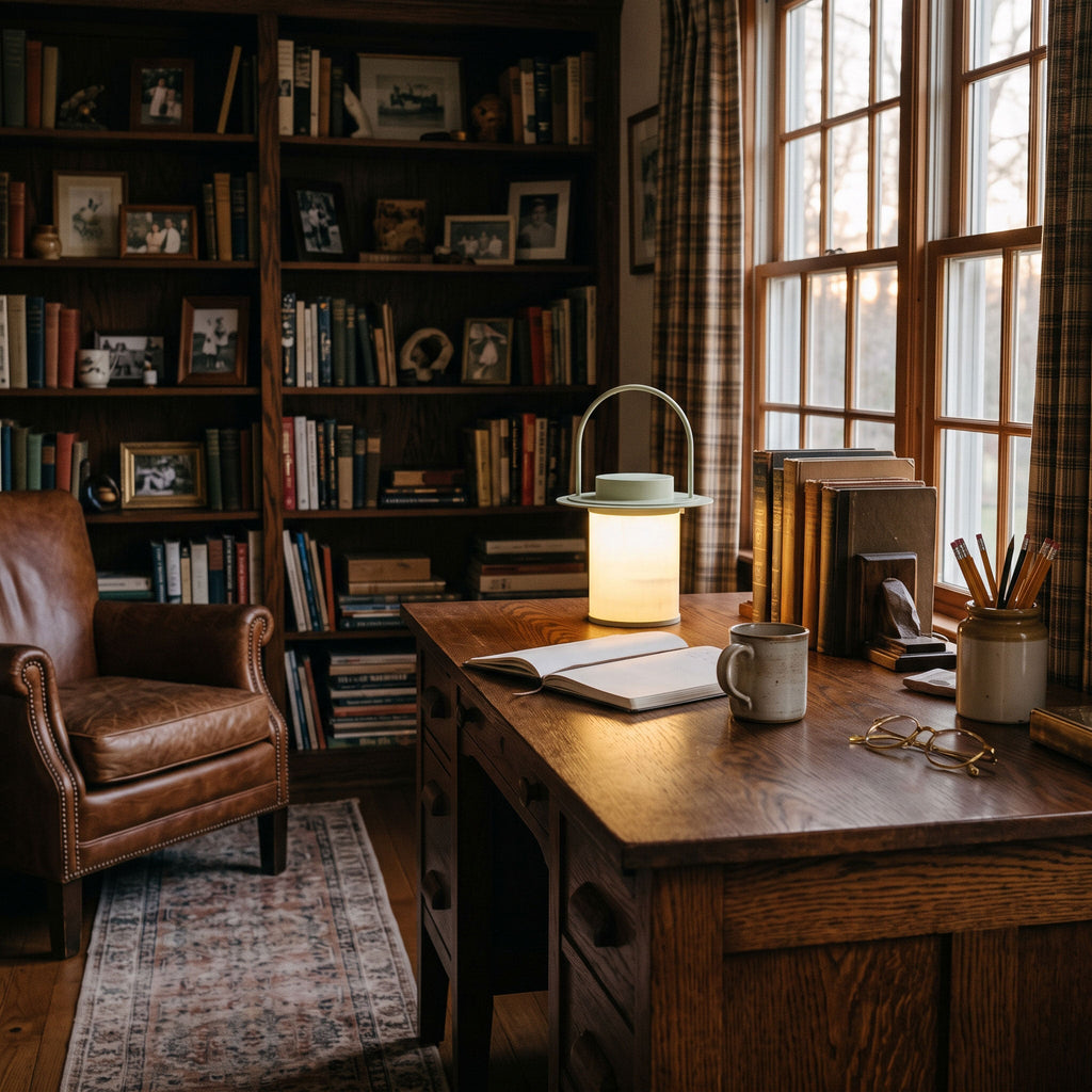 Pod Portable Rechargeable Alabaster Table Lamp