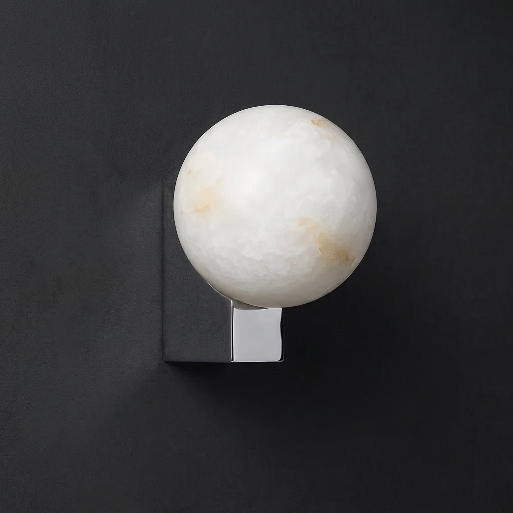 Spanish Alabaster Globe Wall Sconce