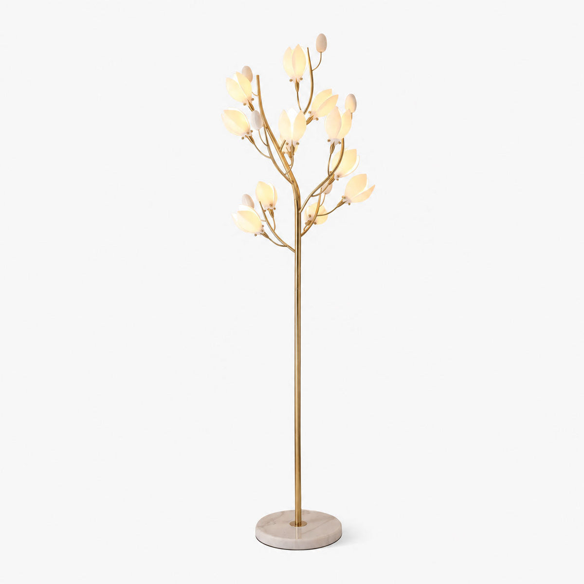 Porcelain Magnolia Floor Lamp