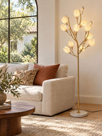 Porcelain Magnolia Floor Lamp
