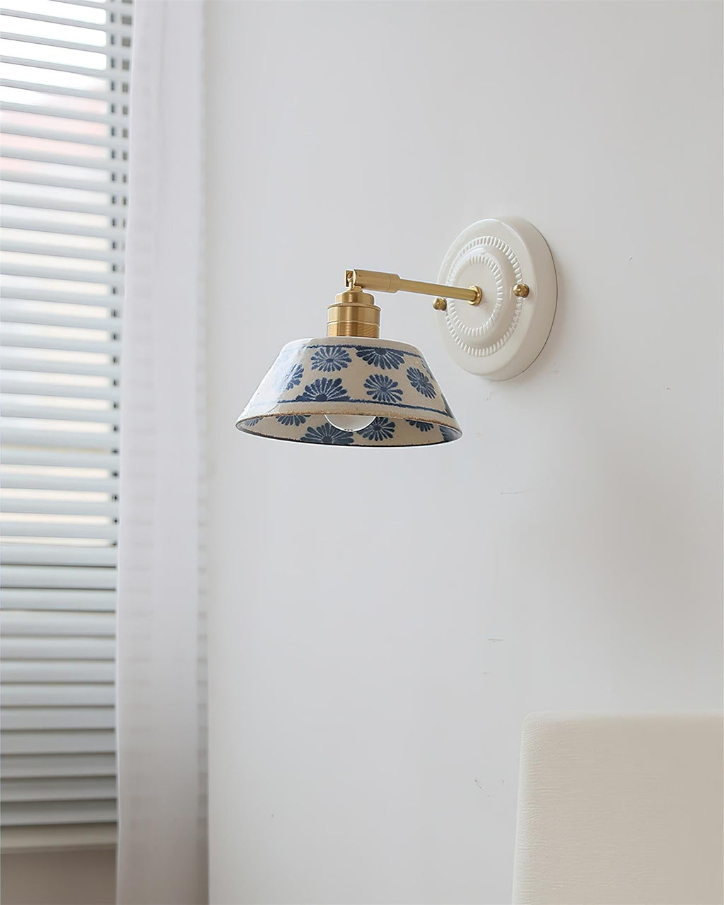 Porcelain Indigo Wall Lamp