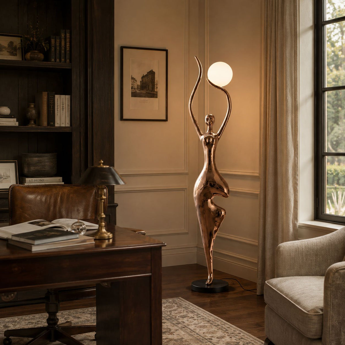 Pose Yoga Sculpture Floor Lamp