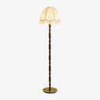 Printed Tassel Floor Lamp ? 15.7″ x H 65″ / Walnut Color & White / US Plug Floor lamp