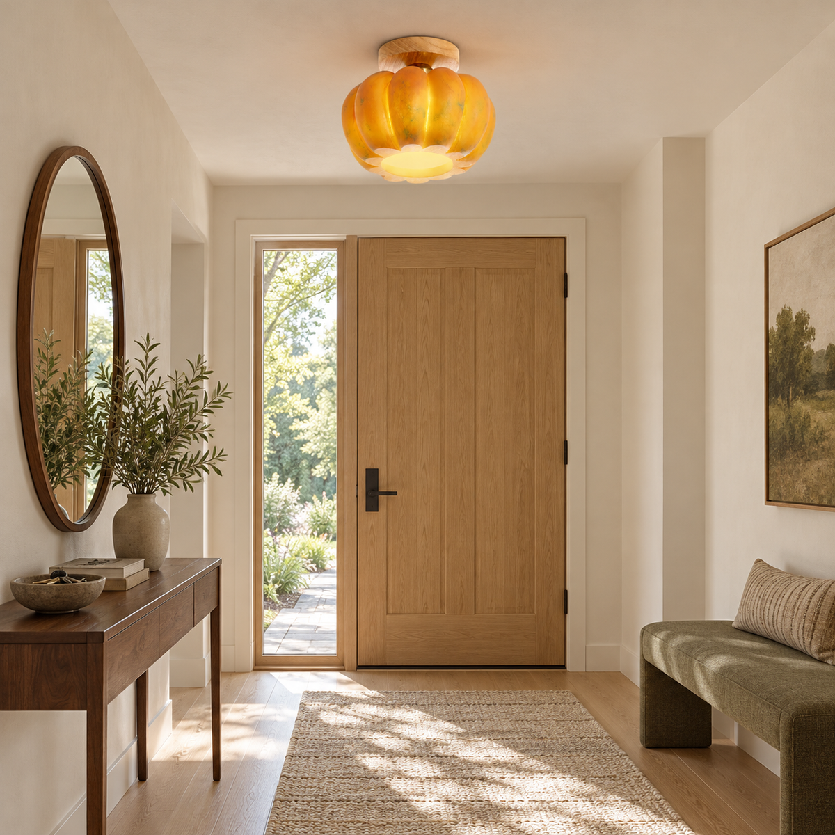 Pumpkin Ceiling Light