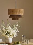 Raffia Jute Tiered Pendant Lamp