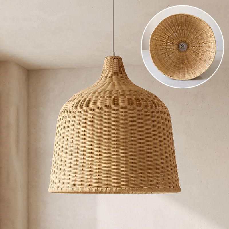Rattan Bell Pendant Light