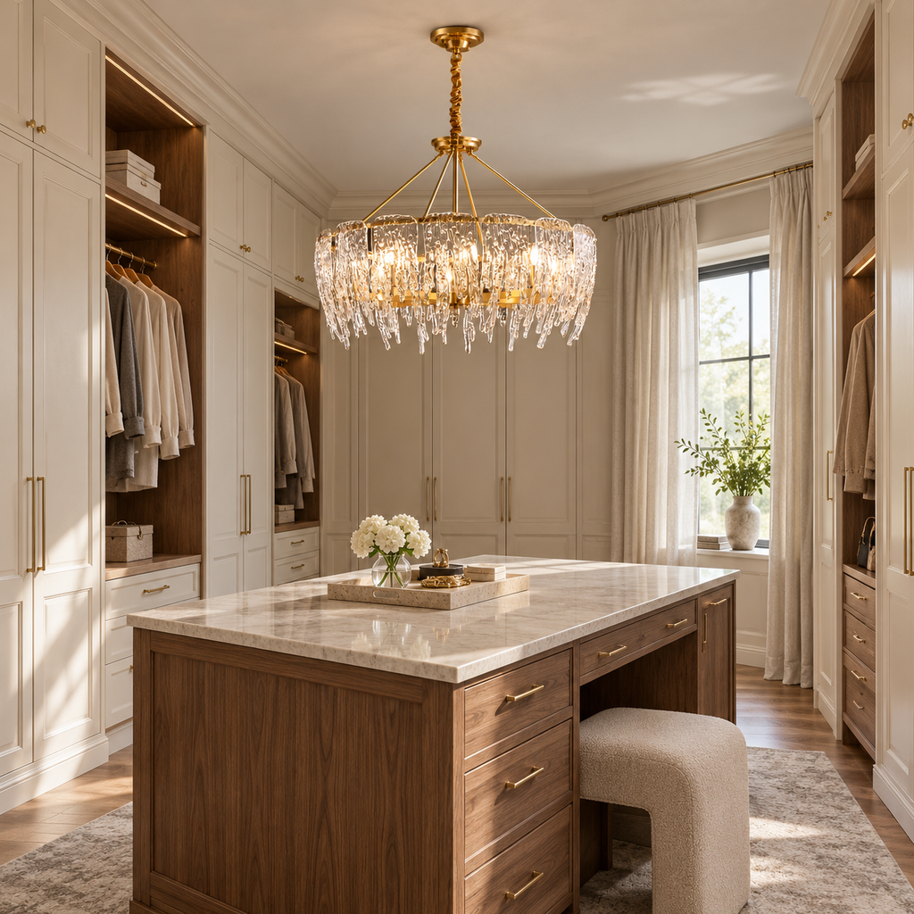 Rectangular Icicle Glass Chandelier