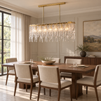 Rectangular Icicle Glass Chandelier