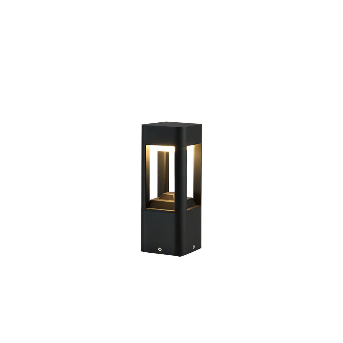 Rectangular Column Garden Light ? 3.9″ x H 11.8″ / Dia 10cm x H 30cm / Black / Warm Light Table lamp