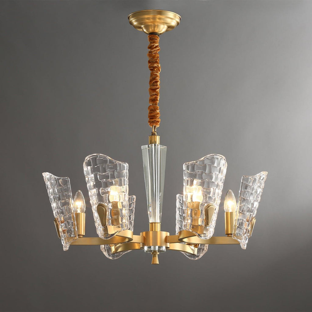 Renato Chandelier 6 heads Φ 22.8″ x H 15.7″ / Dia 58cm x H 40cm / Brass Chandelier