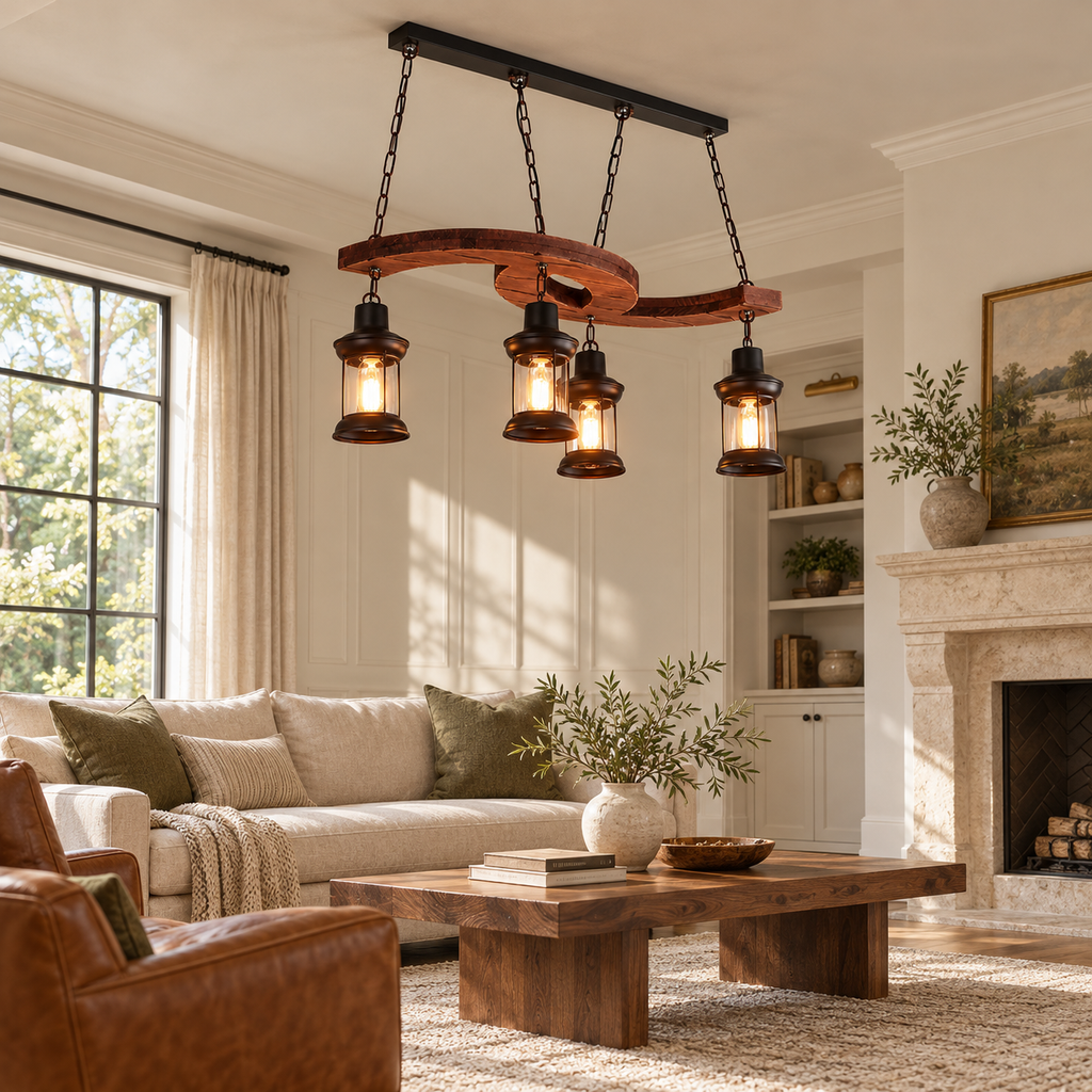Retro Boat Wood Chandelier