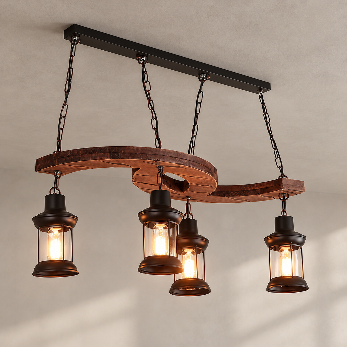 Retro Boat Wood Chandelier