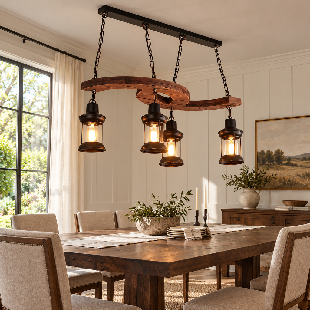 Retro Boat Wood Chandelier