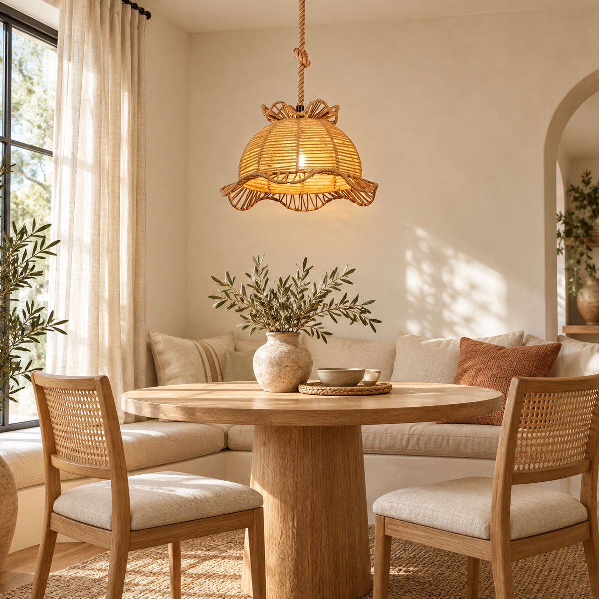 Retro Hemp Rope Interesting Pendant Light