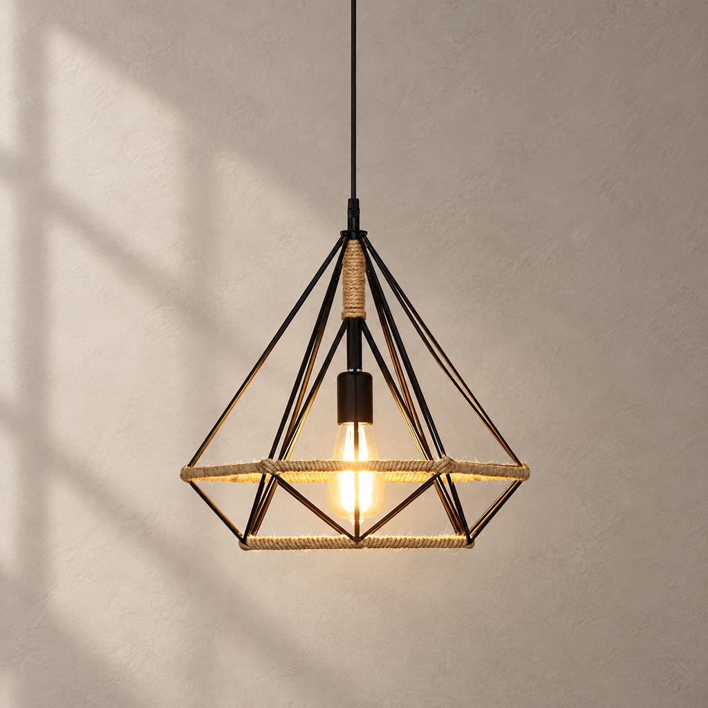 Retro Hemp Rope Interesting Pendant Light