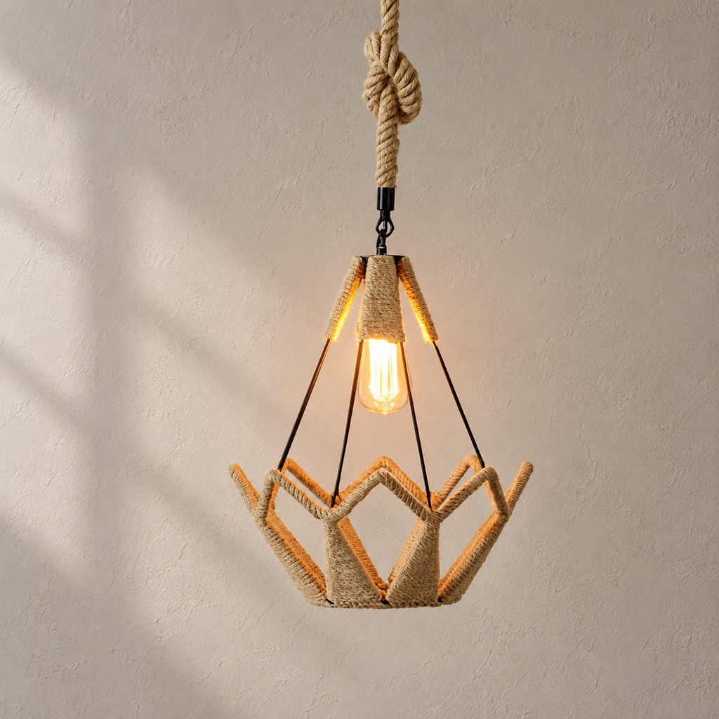 Retro Hemp Rope Interesting Pendant Light
