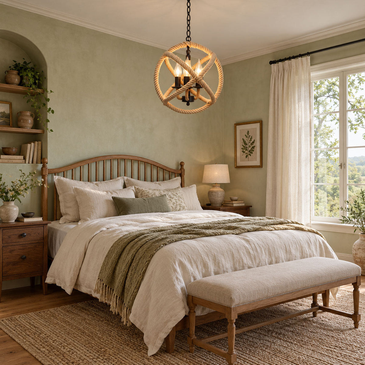 Retro Hemp Rope Interesting Pendant Light