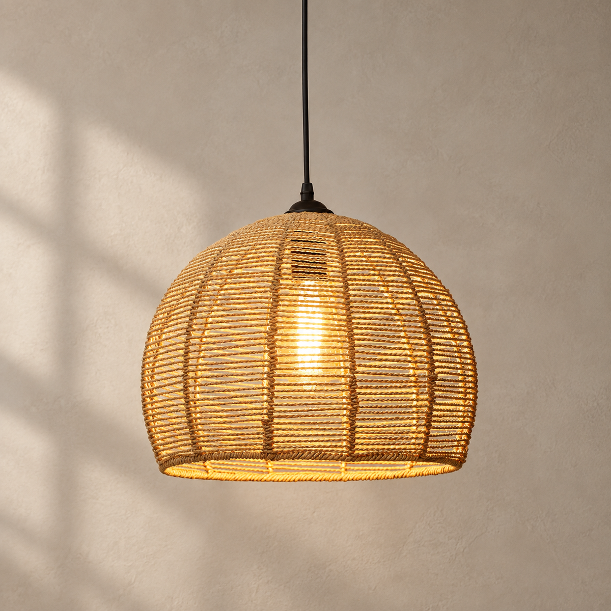 Retro Hemp Rope Interesting Pendant Light