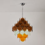 Retro Glass Disc Chandelier