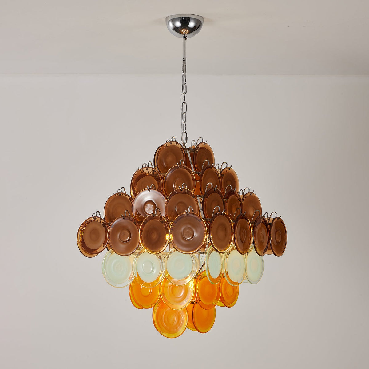 Retro Glass Disc Chandelier