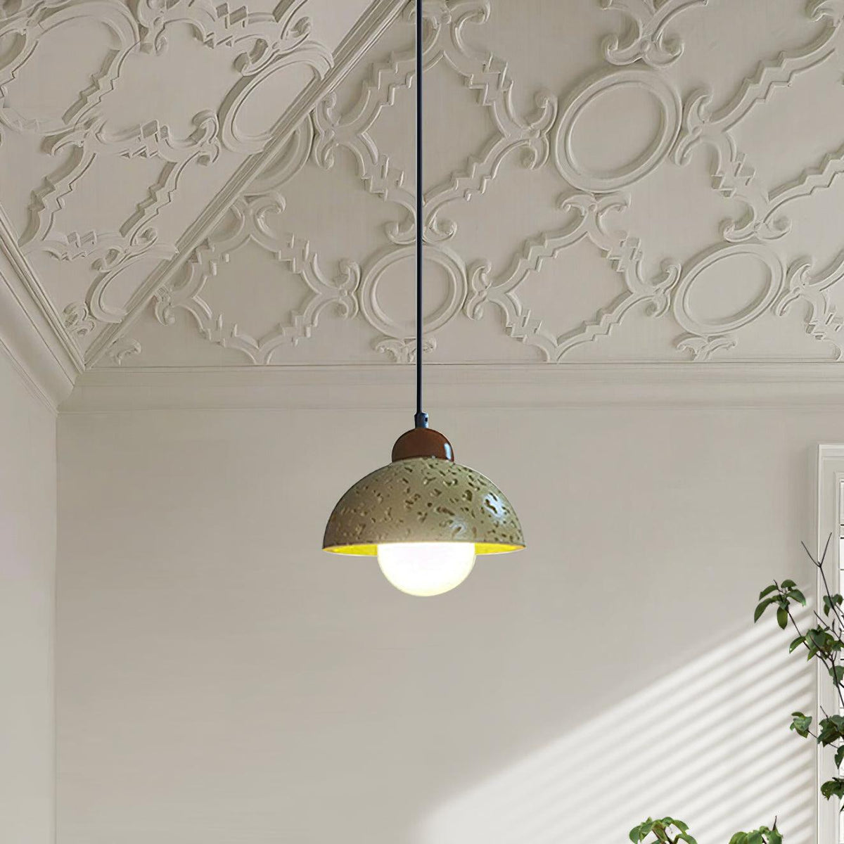 Revi Cement Pendant Light ∅ 6.3″ x H 4.7″ / Dia 16cm x H 12cm Pendant light