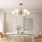 Ribbed Babble Glass Chandelier Chandelier
