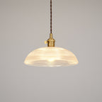 Ribbed Spiral Pendant Light