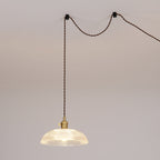 Ribbed Spiral Pendant Light