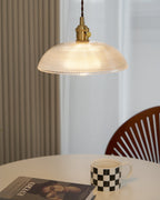 Ribbed Spiral Pendant Light