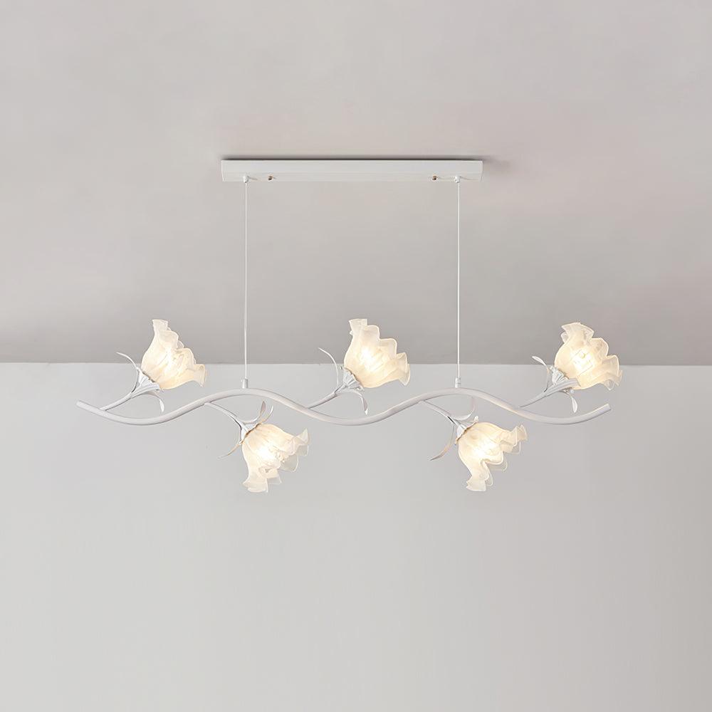 Ricko Simi Chandelier Model B 5 Heads L ? 47.2″ x H 47.2″ / White Chandelier