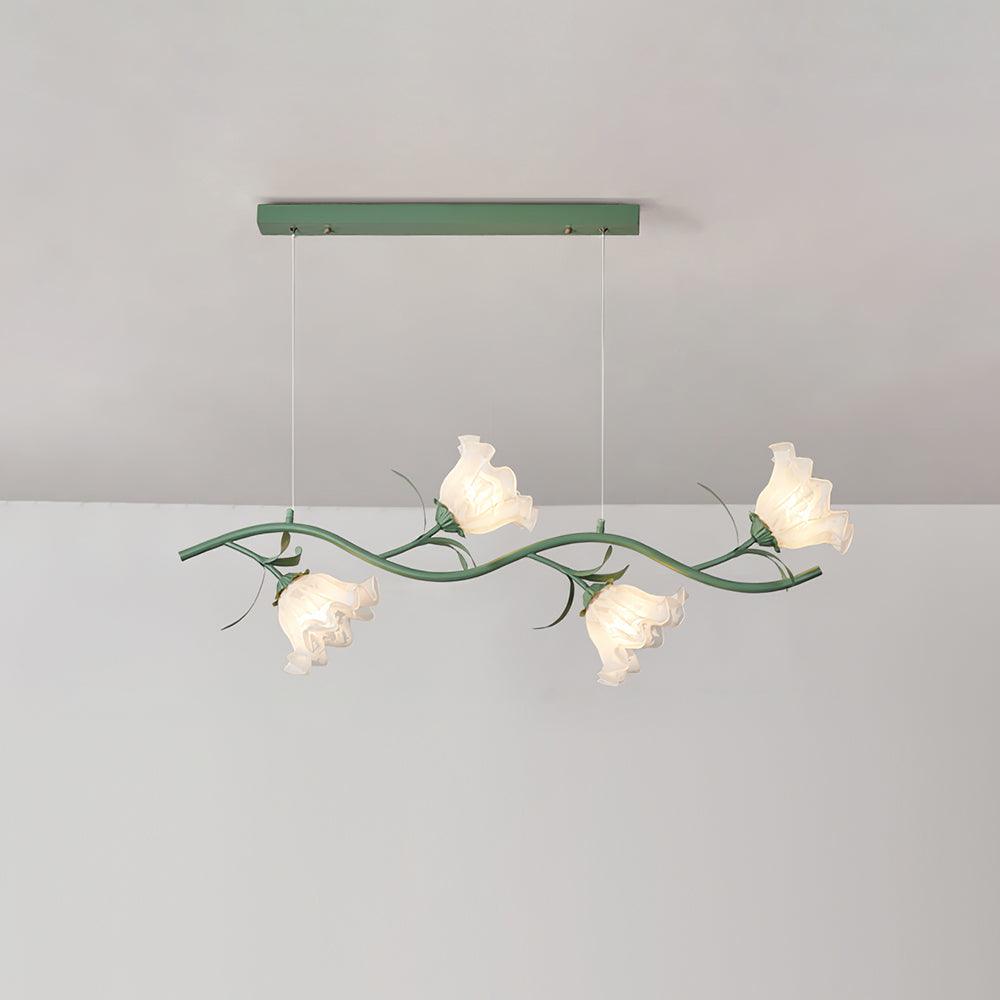 Ricko Simi Chandelier Model B 4 Heads L ? 39.3″ x H 47.2″ / Green Chandelier
