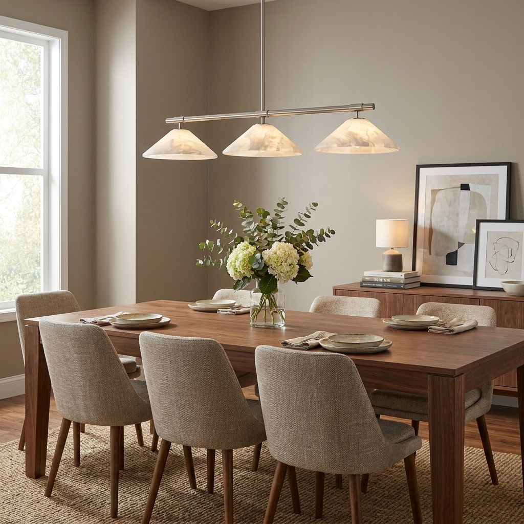 Ridgeline Alabaster Linear Chandelier