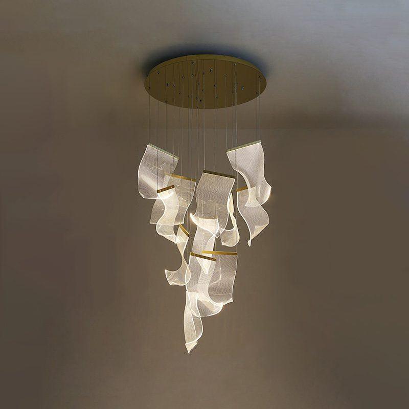 Acrylic LED Chandelier 12heads ? 27.6″ x H 118.1″ / Dia 70cm x H 300cm / Small: W 7.1″ x H 10.2″ / W 18cm x H 26cm