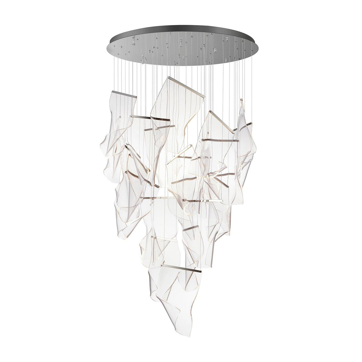 Acrylic LED Chandelier 18heads ? 31.5″ x H 157.5″ / Dia 80cm x H 400cm / Small: W 7.1″ x H 10.2″ / W 18cm x H 26cm