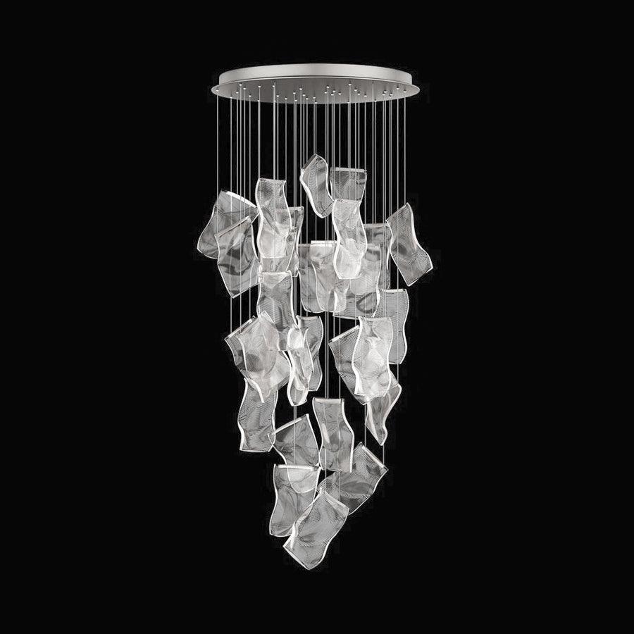 Acrylic LED Chandelier 28heads ? 39.4″ x H 157.5″ / Dia 100cm x H 400cm / Small: W 7.1″ x H 10.2″ / W 18cm x H 26cm