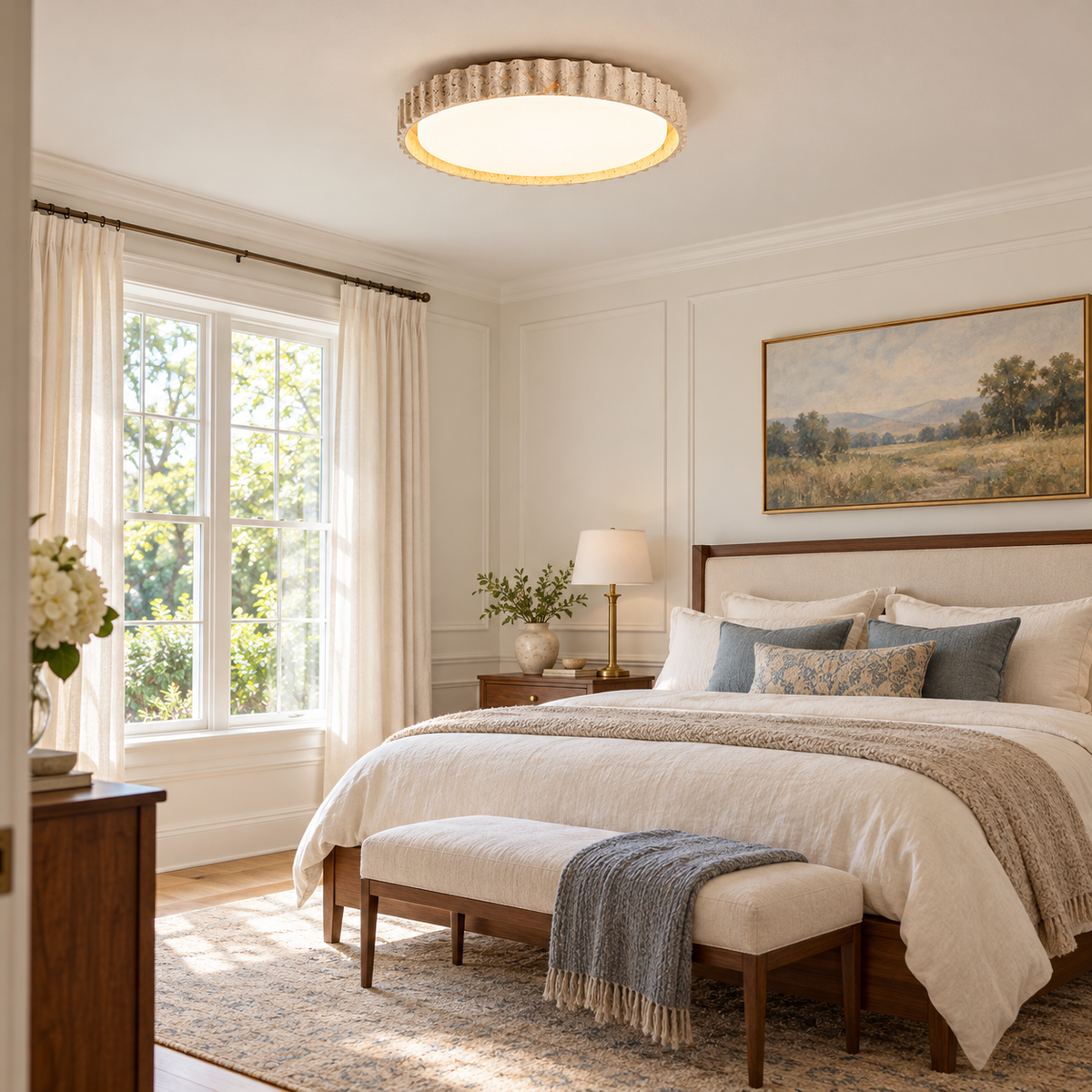Riva Stone Ceiling Light