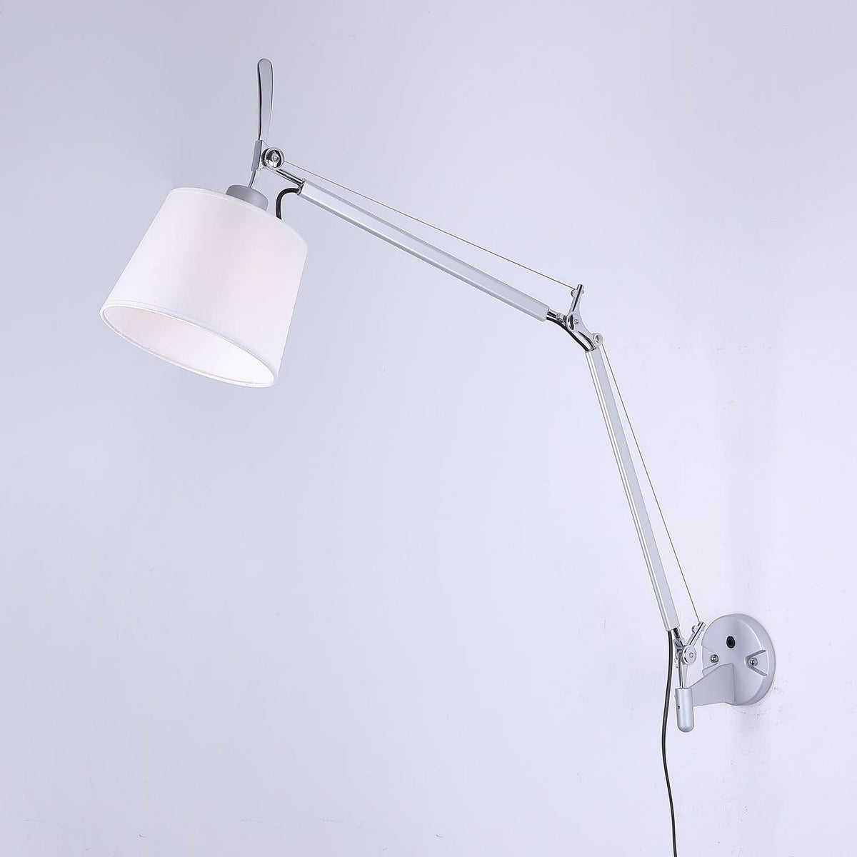 Rocker Modern Design Wall Lamp ? 7.9″ x H 9.4″ / Dia 20cm x H 24cm Set of 2 / Fog Silver Color & White / US Plug Wall