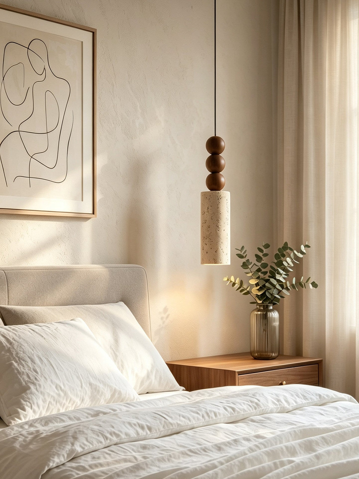 Rosary Bead Pendant Lamp