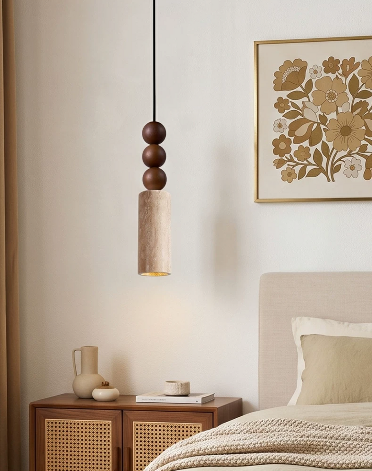 Rosary Bead Pendant Lamp
