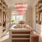 Rose Tubes Glass Chandelier