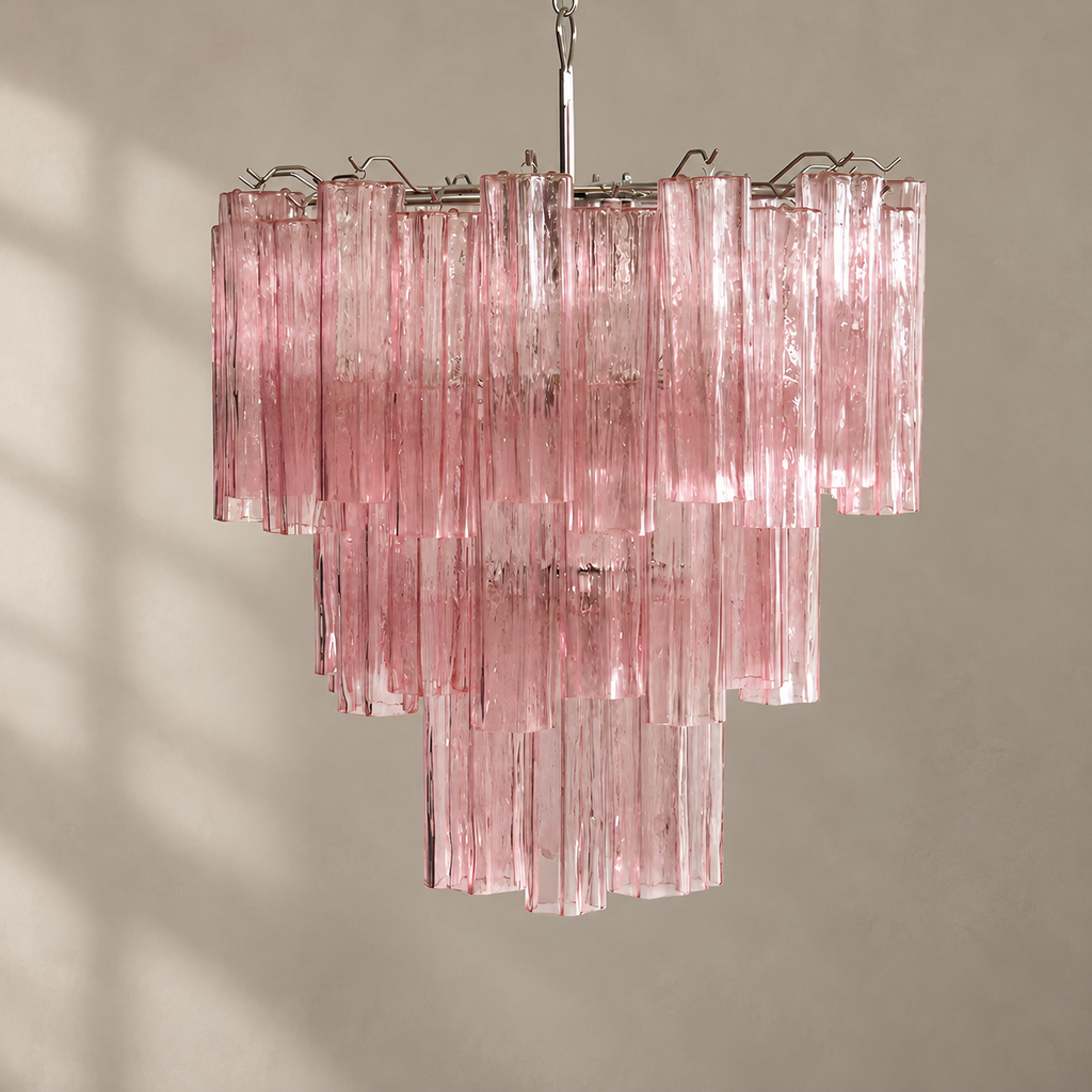 Rose Tubes Glass Chandelier
