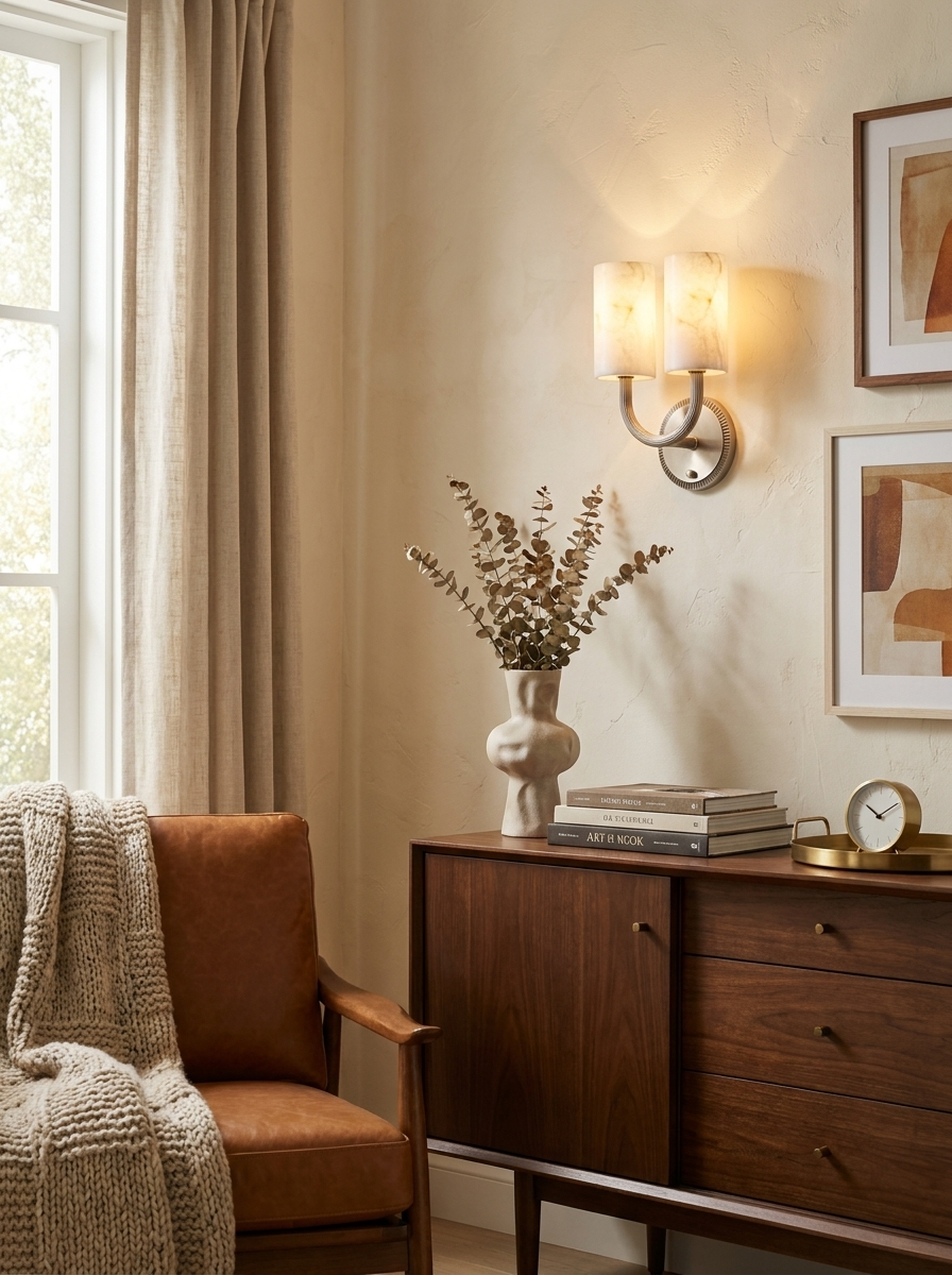 Cadence Alabaster Wall Sconce
