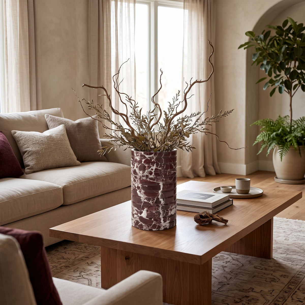 Rosso Levanto Marble Vessel