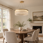 Round Halo Crystal Chandelier