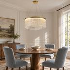 Round Halo Crystal Chandelier
