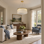 Round Halo Crystal Chandelier