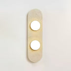 Rounded Travertine Wall Sconce